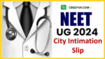 NEET UG Exam City Slip 2024